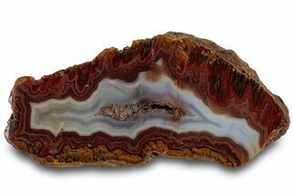 Polished Banded Agate Nodule - Kerrouchen, Morocco #314751