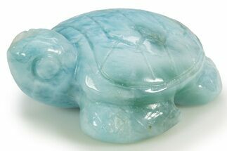 Polished Carved Larimar Sea Turtle - Dominican Republic #314976
