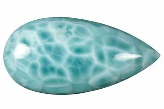 Polished Larimar Cabochon - Dominican Republic #315145