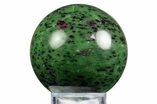 Polished Ruby Zoisite Sphere - Tanzania #315065