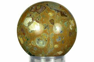 Polished Rainforest Jasper (Rhyolite) Sphere - Australia #311605