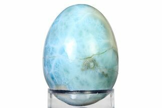 Polished Larimar Egg - Dominican Republic #315080