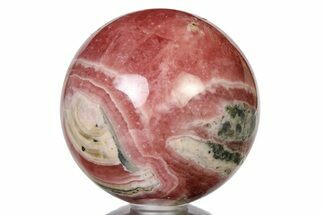 Polished Rhodochrosite Sphere - Argentina #315247