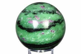 Polished Ruby Zoisite Sphere - Tanzania #315101