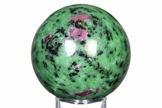 Polished Ruby Zoisite Sphere - Tanzania #315108