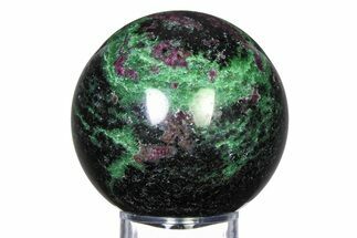 Polished Ruby Zoisite Sphere - Tanzania #315113