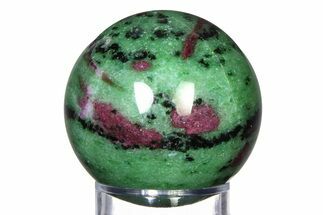 Polished Ruby Zoisite Sphere - Tanzania #315127