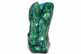 Tall, Free-Standing, Polished Malachite & Chrysocolla #316951