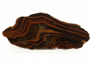 Polished Tiger Iron Stromatolite Slab - Billion Years #317241