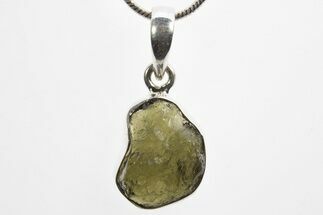 Green Moldavite Tektite Pendant ( g) - Czech Republic #317532