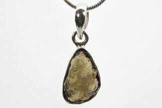 Green Moldavite Tektite Pendant ( g) - Czech Republic #317536