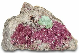 Green Kolwezite on Vibrant Cobaltoan Dolomite - DR Congo #317804