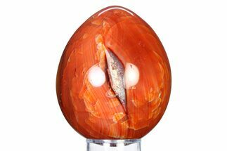 Vibrant Polished Carnelian Agate Egg - Madagascar #318283