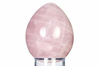 Polished Rose Quartz Egg - Madagascar #318291