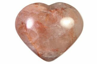 Polished Hematite (Harlequin) Quartz Heart - Madagascar #318658
