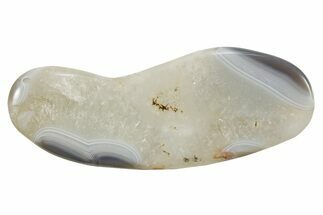 Polished Banded Blue and White Agate - Madagascar #319309