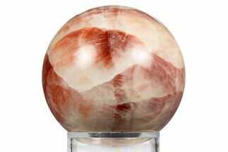 Polished Banded Red Calcite Sphere - China #319441
