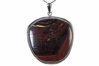 Polished Tiger Iron Stromatolite Pendant - Billion Years #321619