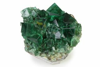 Fluorescent Green Fluorite Cluster - Diana Maria Mine, England #321129