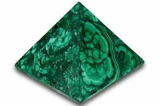 Polished Malachite Pyramid - DR Congo #321174