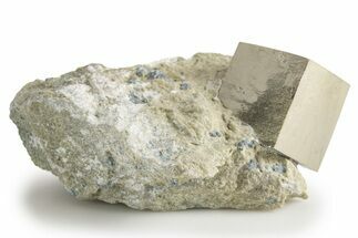 Natural Pyrite Cube In Rock - Navajun, Spain #322136