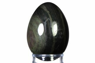 Polished Rainbow Obsidian Egg - California #322360