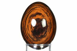 Polished Mahogany Obsidian Egg - Mexico #322366