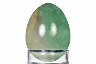 Polished Green Fluorite Egg - Fluorescent! #322474