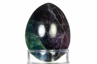 Colorful Polished Fluorite Egg - Fluorescent! #322482