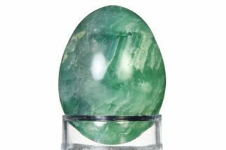 Polished Green Fluorite Egg - Fluorescent! #322486