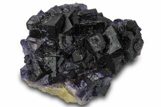 Dark Purple Fluorite Crystal Cluster - Cave-in-Rock, Illinois #322800