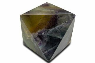 Polished Colorful Fluorite Octahedron - China #322941