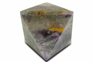 Polished Colorful Fluorite Octahedron - China #322947