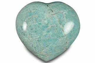 Teal-Blue Polished Amazonite Heart - Madagascar #323121