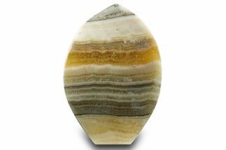 Polished Zebra Calcite Flame - Mexico #323284