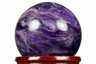 Polished Purple Charoite Sphere - Siberia #323488