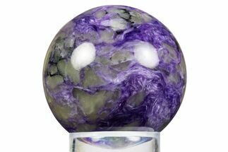 Polished Purple Charoite Sphere - Siberia #323492