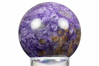 Polished Purple Charoite Sphere - Siberia #323496