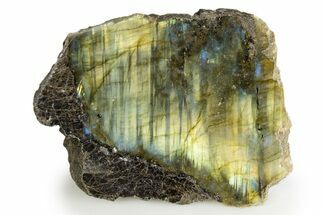 Single Side Polished Labradorite Section - Madagascar #324650