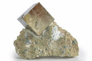 Natural Pyrite Cube In Rock - Navajun, Spain #325004