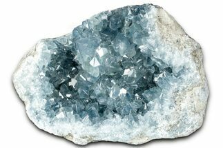 Crystal Filled Celestine (Celestite) Geode - Madagascar #325956