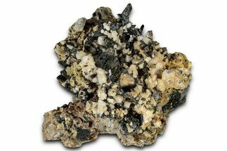Aegirine and Smoky Quartz Crystals with Feldspar - Malawi #326659