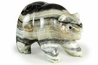 Realistic Polished Yavapai Travertine Bear - Arizona #326783