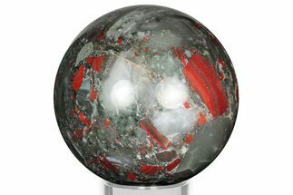 Polished Seftonite (Bloodstone/Heliotrope) Sphere - Africa #326835