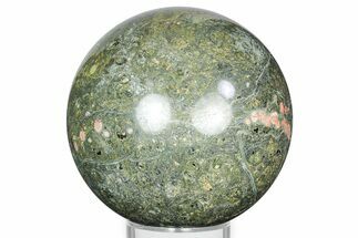 Polished Green and Pink Rhyolite Sphere - Australia #326837