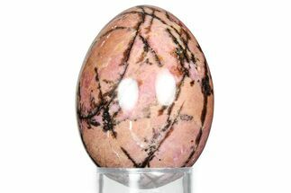 Polished Rhodonite Egg - Ural Mountains, Russia #326750