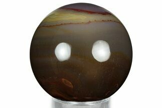Colorful Polished Banded Brazilian Agate Sphere #327398