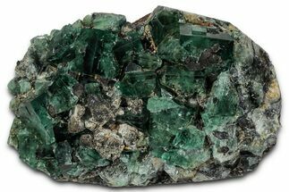 Fluorescent Green Fluorite Cluster - Diana Maria Mine, England #327237