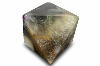 Polished Colorful Fluorite Octahedron - China #328791