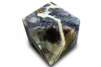 Polished Colorful Fluorite Octahedron - China #328797